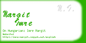 margit imre business card